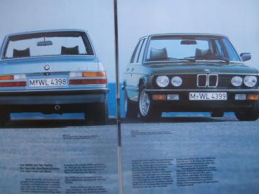 BMW 518 520i 525i 528i Prospekt März 1981 erster Katalog