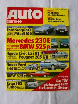 Auto Zeitung 8/1985 BMW 525eta E28 gegen Mercedes 230E W124