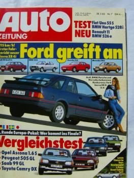 Auto Zeitung 7/1983 BMW Hartge H5 E28,525e,Fiat Uno