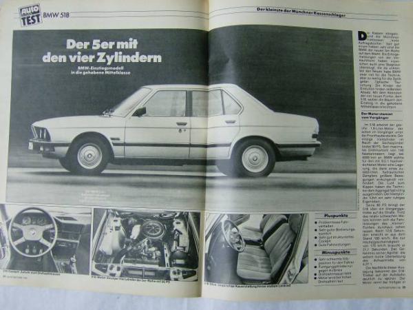 Auto Zeitung 1/1982 BMW 518 E28,Audi Coupè,Granada Kaufberatung