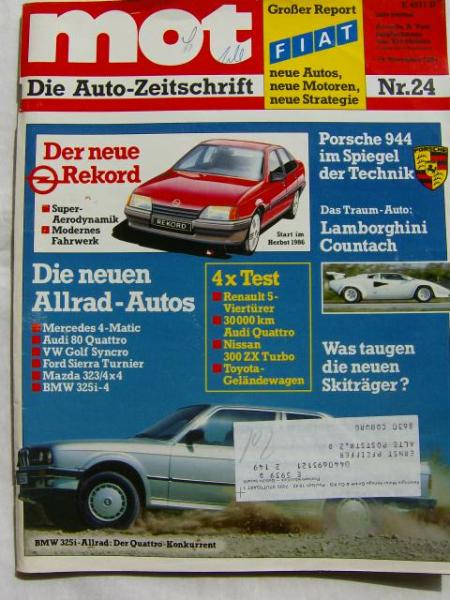 mot 24/1985 Reifenumrüstung 5er Reihe E28,325iX E30