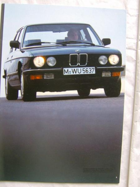 BMW 524td E28 Prospekt September 1985 Rarität