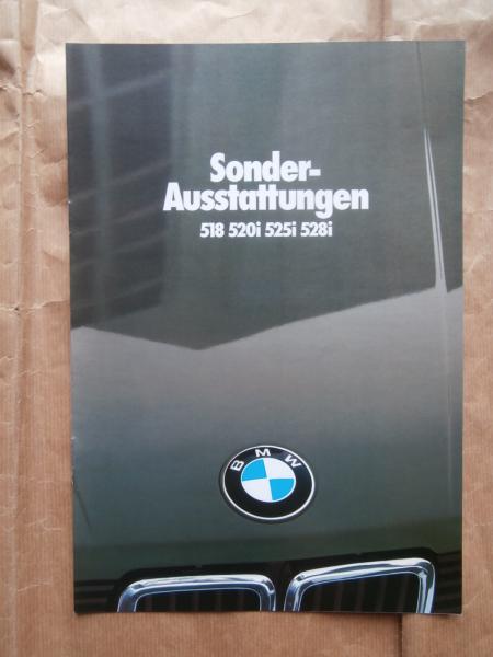 BMW 518 520i 525i 528i Sonderausstattungen März 1982