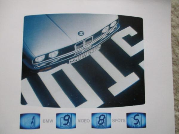 BMW Original Kalender 1985 3er Reihe E30, 524td E28,525eta E 28,635CSI E24