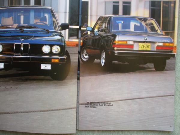 BMW 528eta E28 +533i US Katalog Broschüre Englisch März 1983